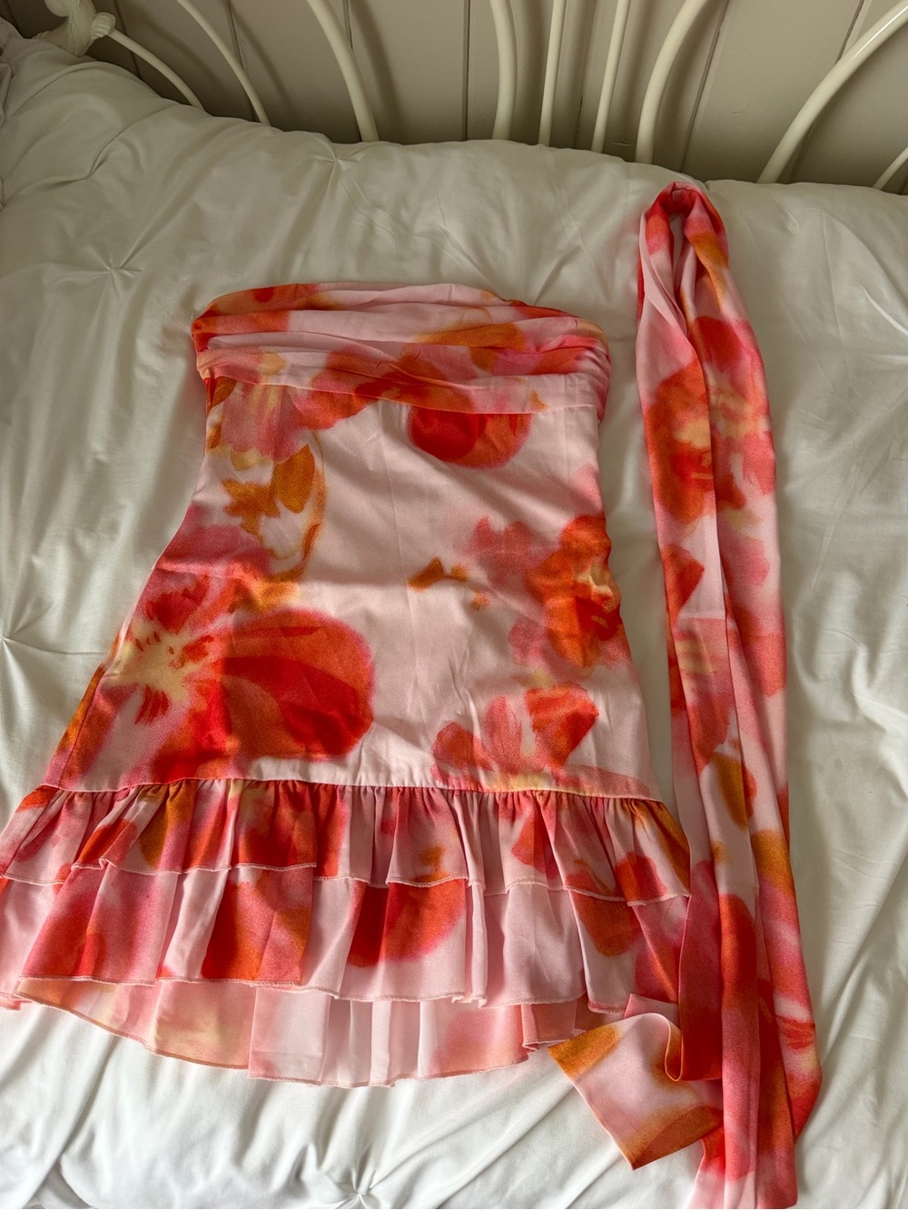 Peppermayo strapless dress with scarf